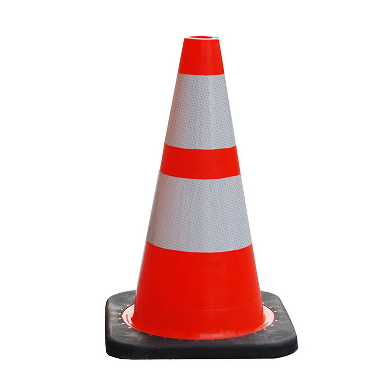 Cono de tráfico reflectante TC-PVC45B PVC con base de goma resistente