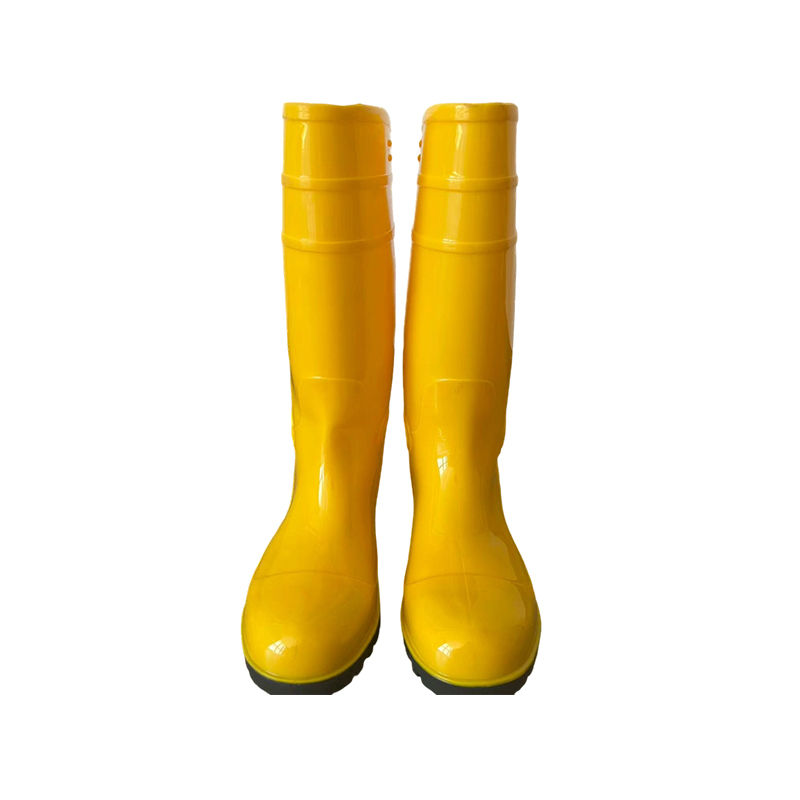 SS030YB Nuevas botas de lluvia de seguridad de la punta de acero brillante